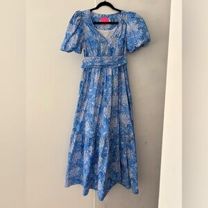 Lilly Pulitzer Ezralyn Short Sleeve Cotton Maxi Dress size 4